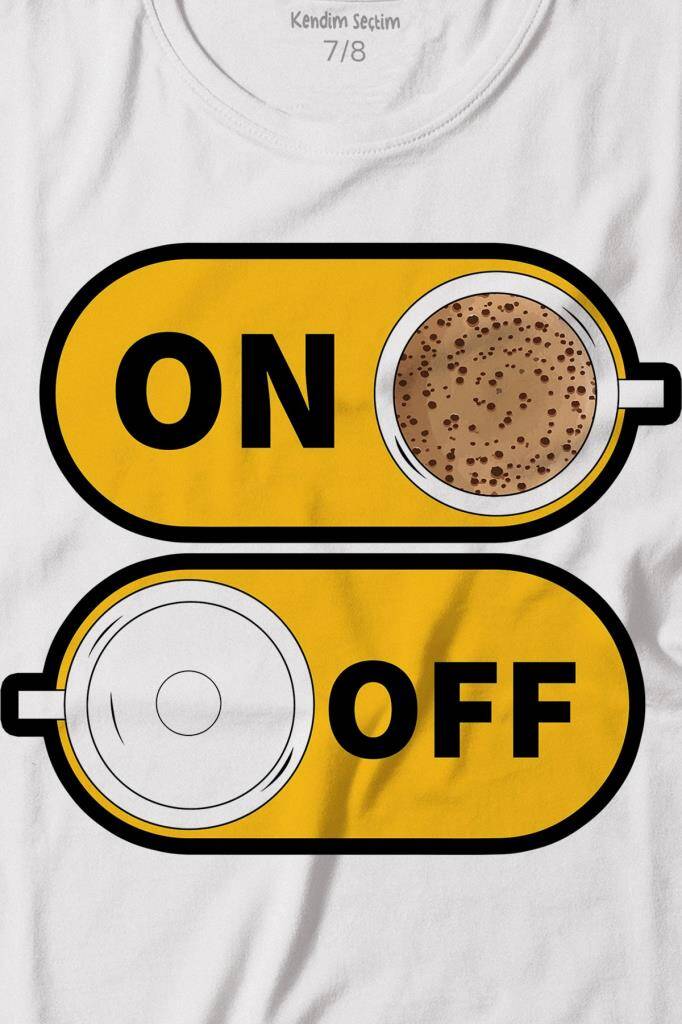Kahve On Off Coffee Baskılı Çocuk Tişört (1)