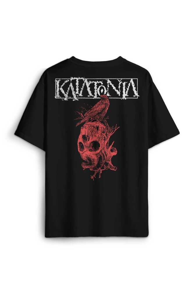Katatonia Doom Metal Music Baskılı Oversize Siyah Unisex Tişört