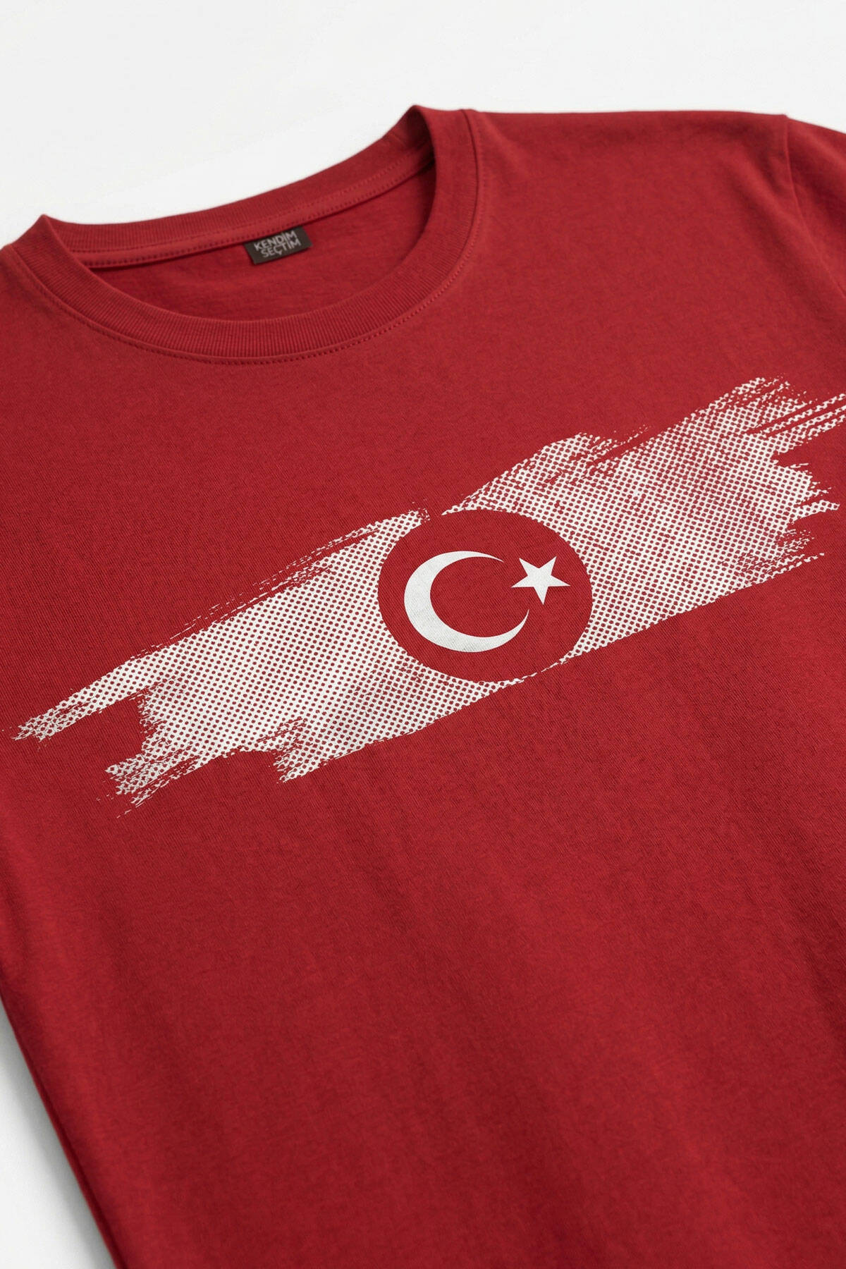 Kırmızı Unisex T-shirt Türkiye Bayrak Futbol Voleybol Basketbol Nostalji Milli Takım Baskılı Tişört - 7