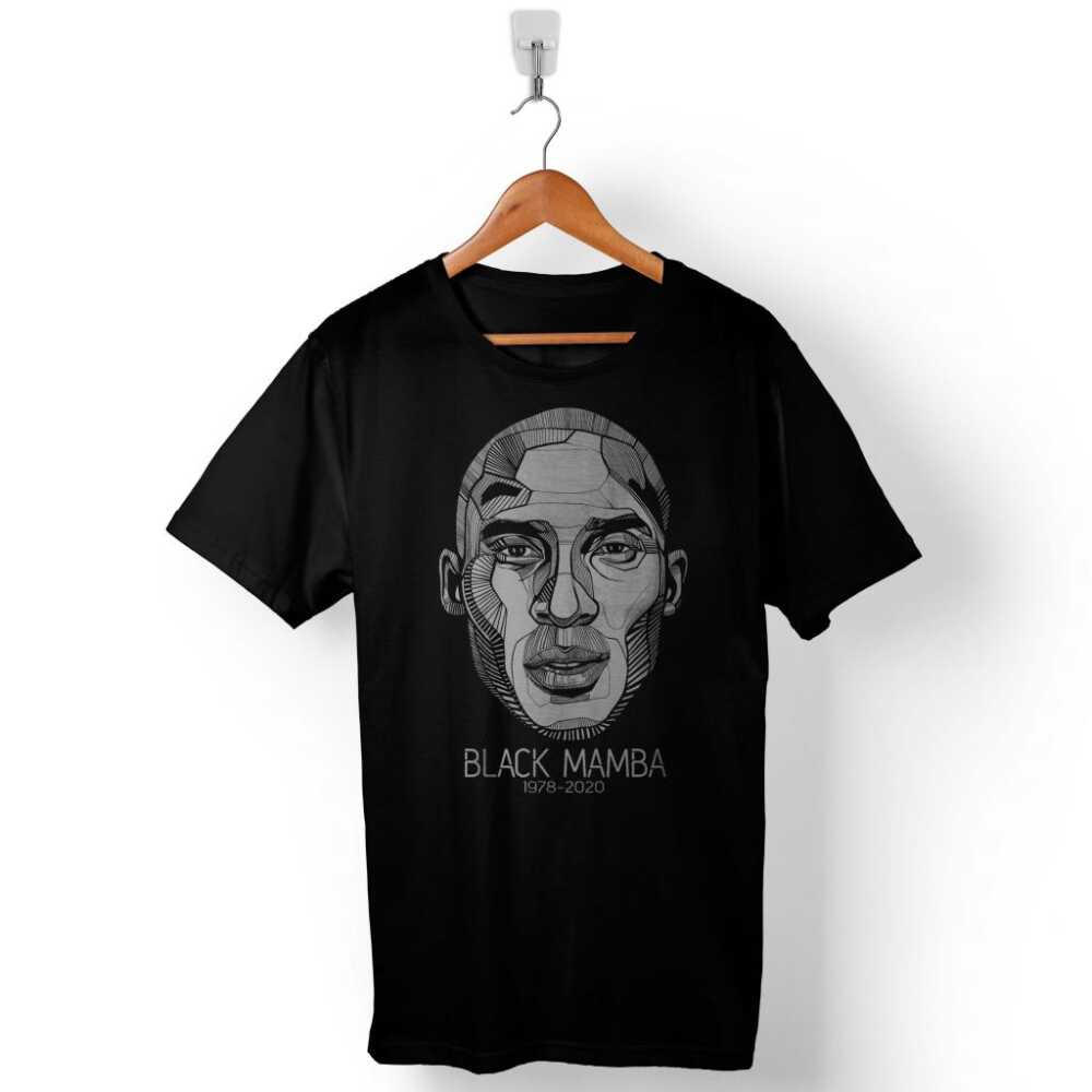 Kobe Bryant Geometrik Portre Black Mamba Nba Basketball Baskılı Tişört Unisex