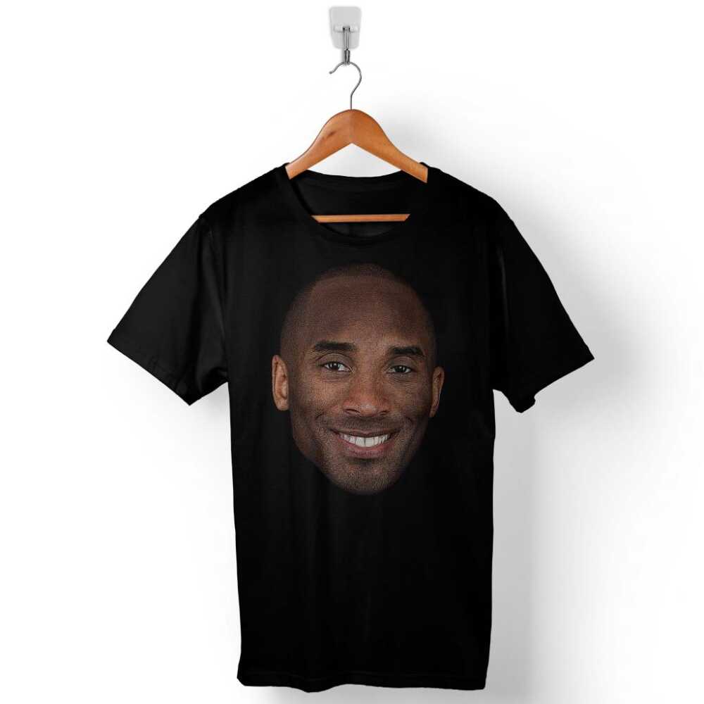 Kobe Bryant Gülen Yüz Black Mamba Nba Basketball Baskılı Tişört Unisex