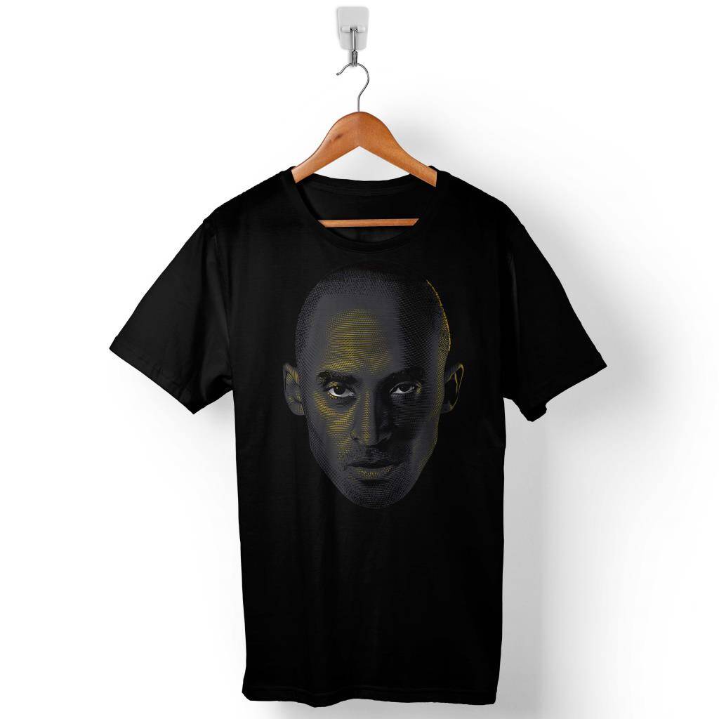 Kobe Bryant Yüz Portre Black Mamba Legend Nba All Star Baskılı Tişört Unisex