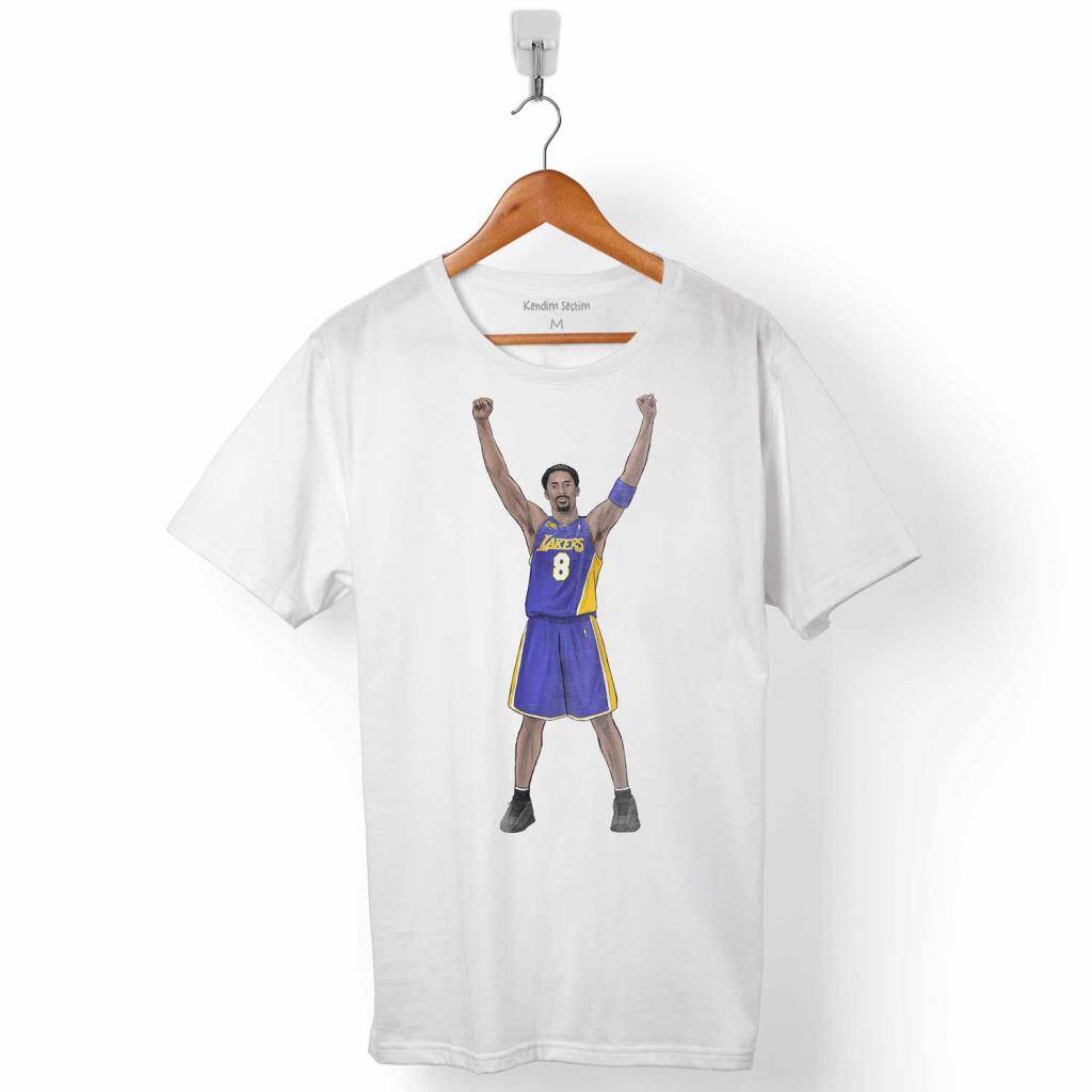 Kobe Bryant Zafer Anı Black Mamba Legend NBA All Star Erkek Tişört