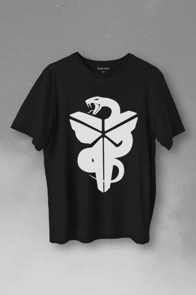 Kobe Bryant Black Mamba Snake Nba Basketball Baskılı Siyah Tişört Unisex