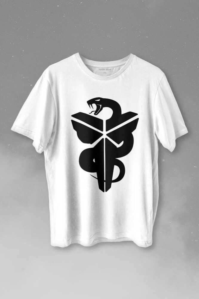 Kobe Bryant Black Mamba Snake Nba Basketball Baskılı Beyaz Tişört Unisex