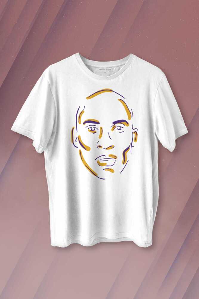 Kobe Bryant Siluet Black Mamba Mor Baskılı Tişört Unisex