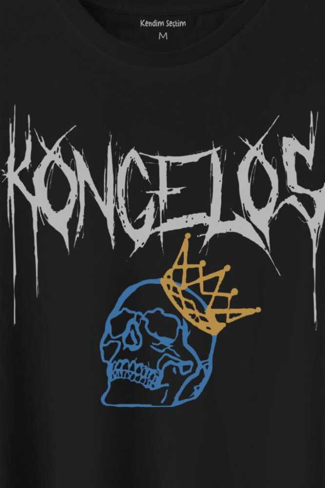 Kongelos Kralsız Taç Gothic Urban Baskılı Tişört Unisex (1)