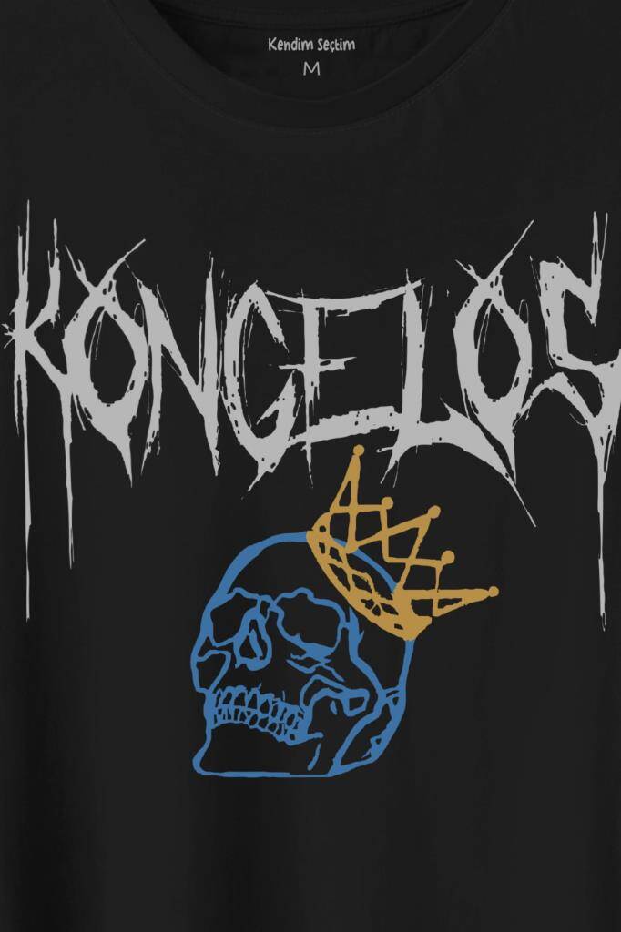 Kongelos Kralsız Taç Gothic Urban Baskılı Tişört Unisex (1)