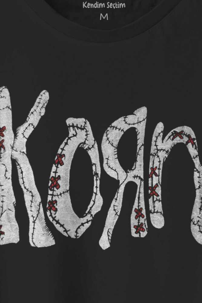 Korn Baskılı Tişört Metal Rock Music Unisex Regular Fit Pamuklu (1)