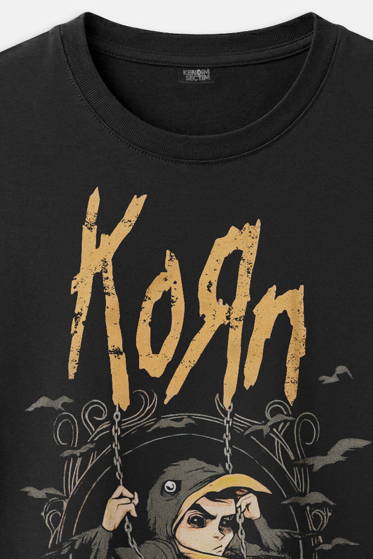 Korn Metal Rock Müzik Baskılı Tişört Unisex T-Shirt (1)