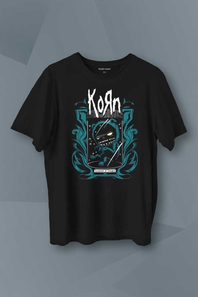 Korn Souvenir Of Sadness Metal Rock Baskılı Siyah Tişört Unisex - 1