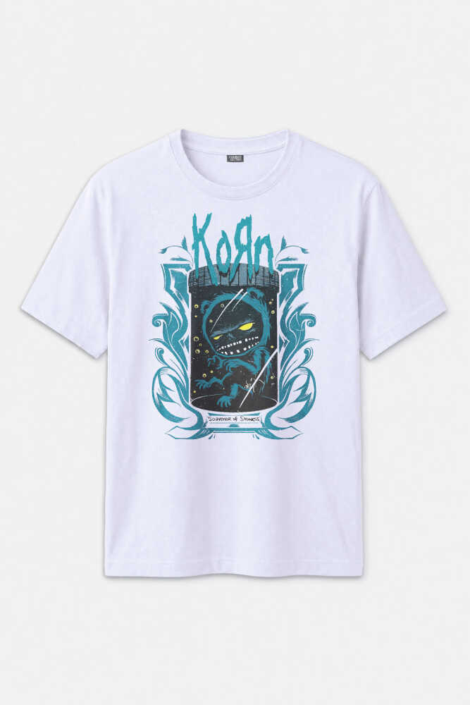 Korn Souvenir Of Sadness Metal Rock Baskılı Beyaz Tişört Unisex 