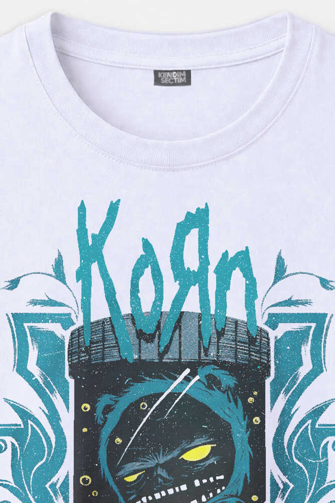Korn Souvenir Of Sadness Metal Rock Baskılı Beyaz Tişört Unisex - 4