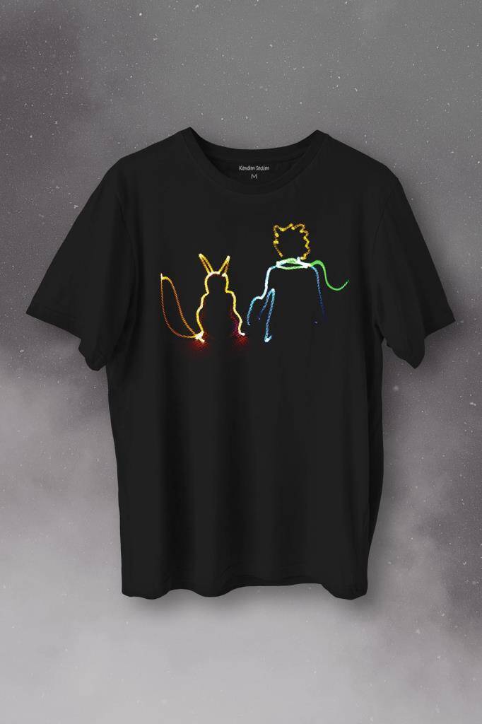 Küçük Prens Çizim Temalı Baskılı Tişört Unisex