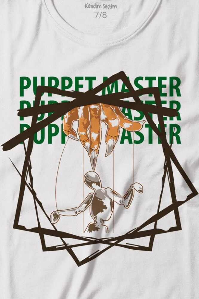 Kukla Puppet Master Geometric Baskılı Çocuk Tişört (1)