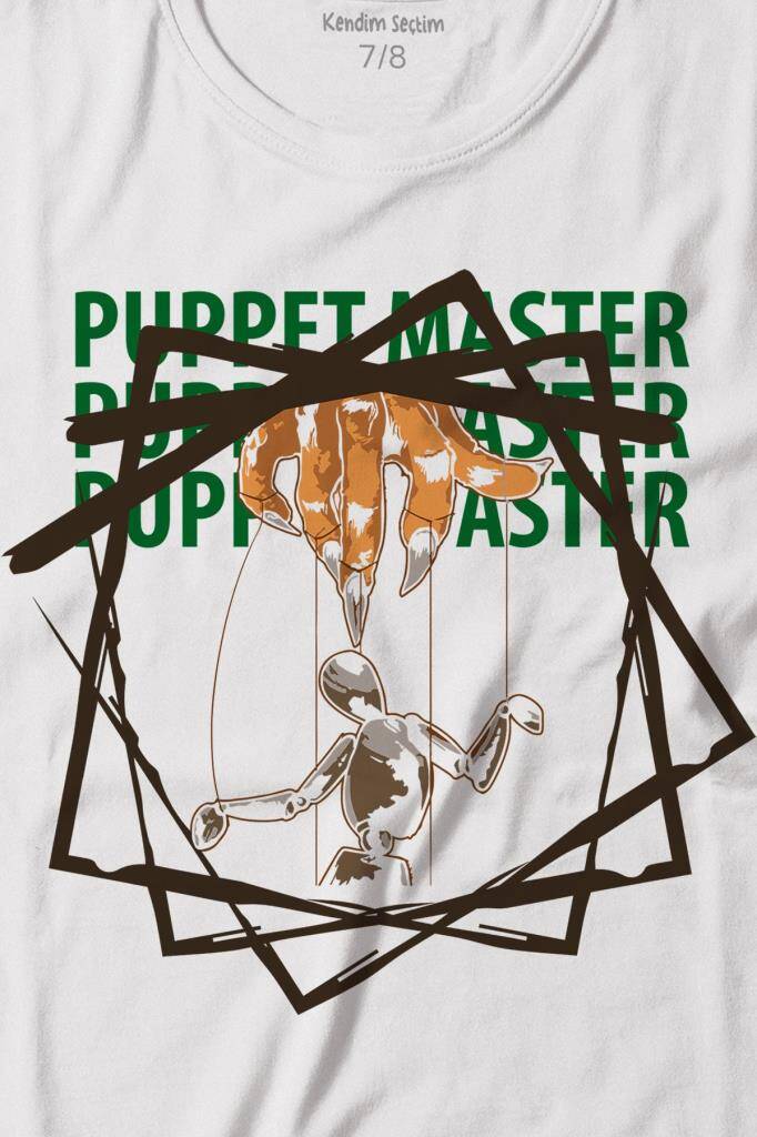 Kukla Puppet Master Geometric Baskılı Çocuk Tişört (1)