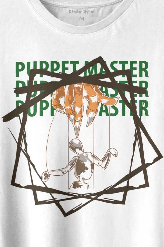 Kukla Puppet Master Geometric Baskılı Beyaz Tişört Unisex (1)