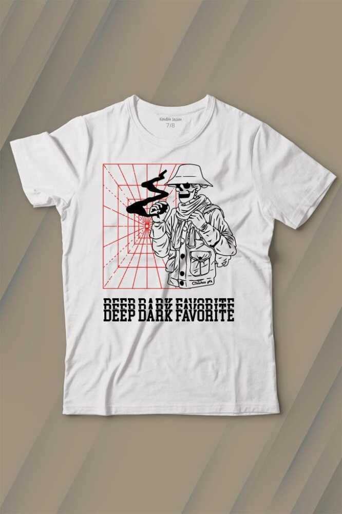 Kuru Kafa Deep Dark Baskılı Tişört Çocuk T-shirt