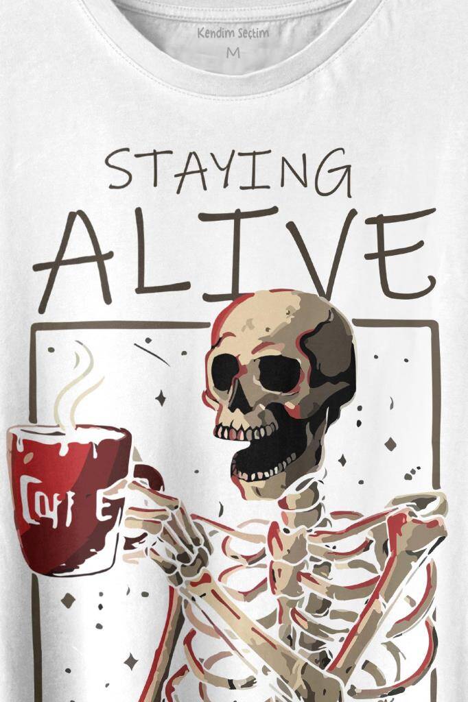 Kuru Kafa Kahve Coffee Baskılı Tişört Unisex T-shirt (1)