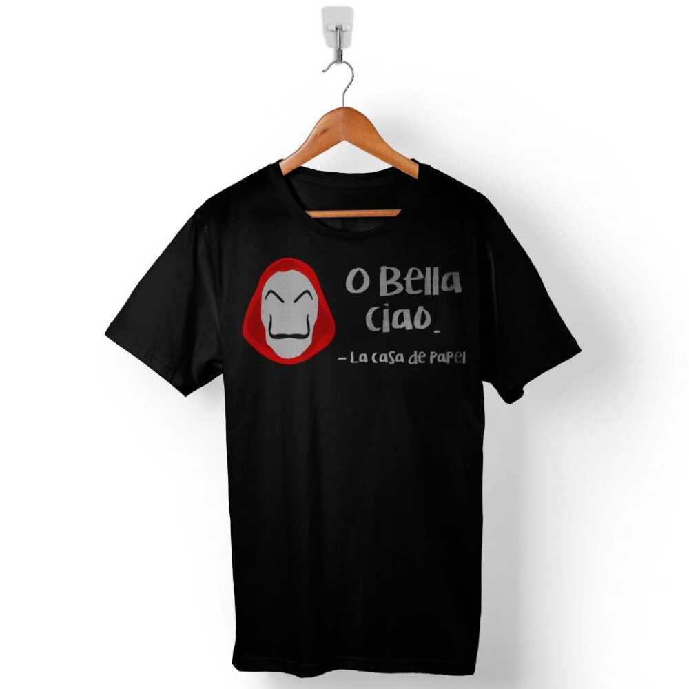 La Casa De Papel O Ciao Çav Bella Dali Maske Baskılı Tişört Unisex