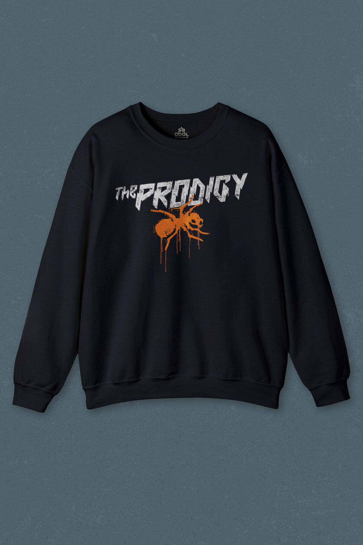 Lacivert Sweatshirt The Prodigy Electronic Dance Music Flint Müzik Karınca Logo Baskılı Unisex Sweat