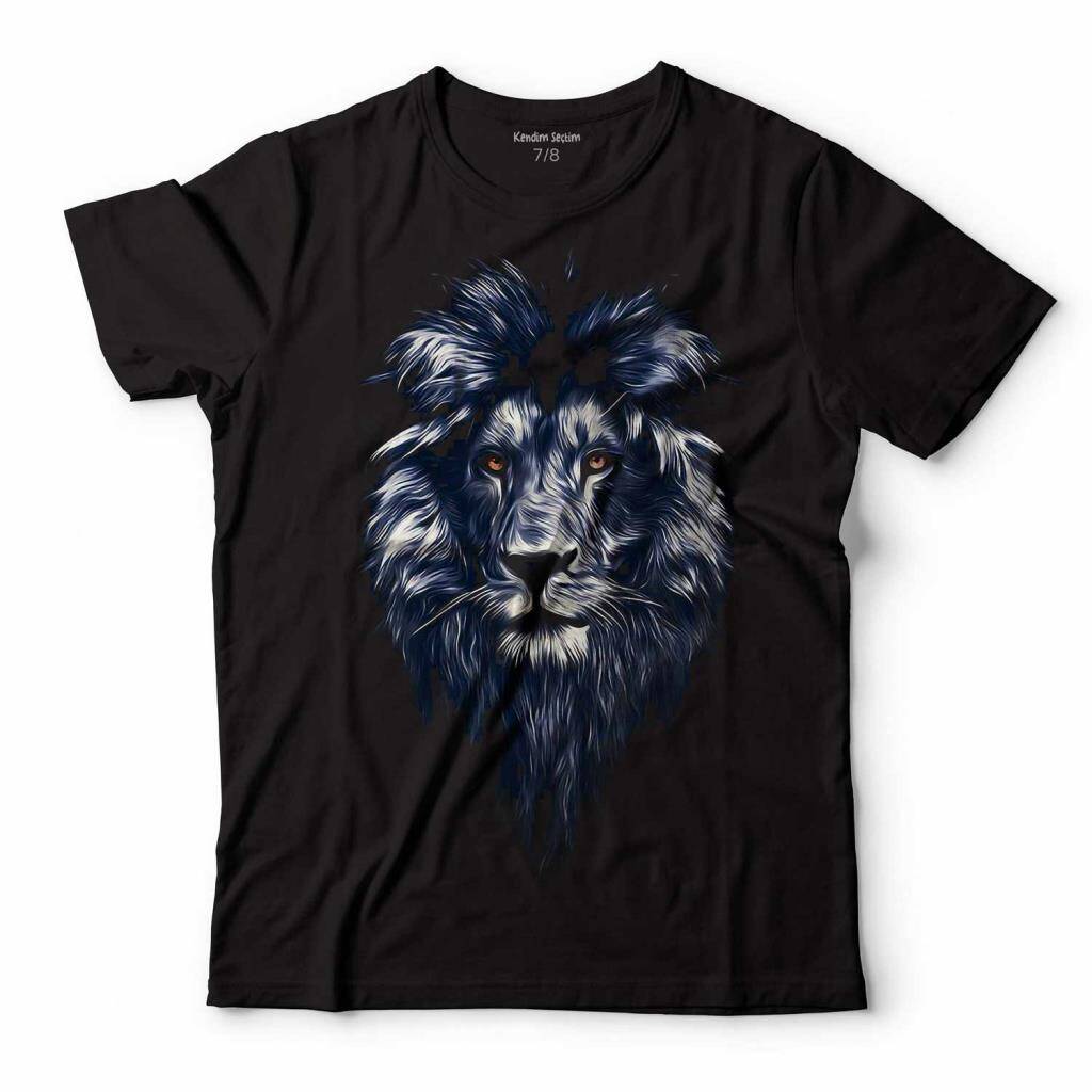 Lion Aslan Silhouette Silueti Arslan Çocuk Tişört