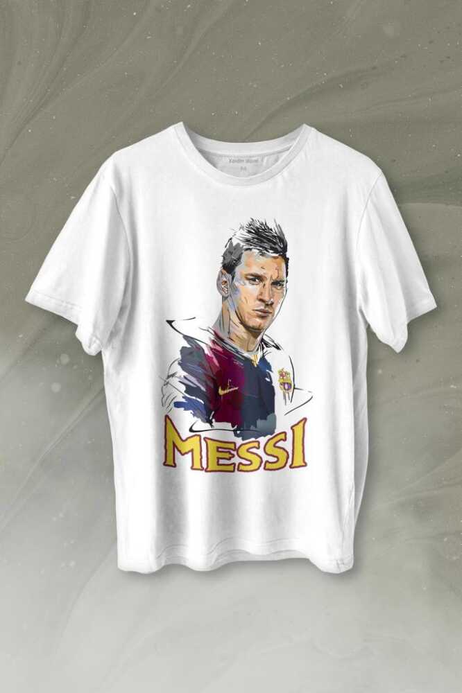 Lıonel Messi King Fc Barcelona Psg 10 Numara Baskılı Tişört Unisex T-shirt