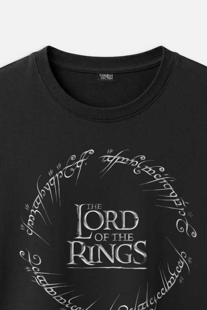Lotr Lord Of The Rings Yüzüklerin Efendisi Logo Baskılı Tişört Unisex T-Shirt (1)