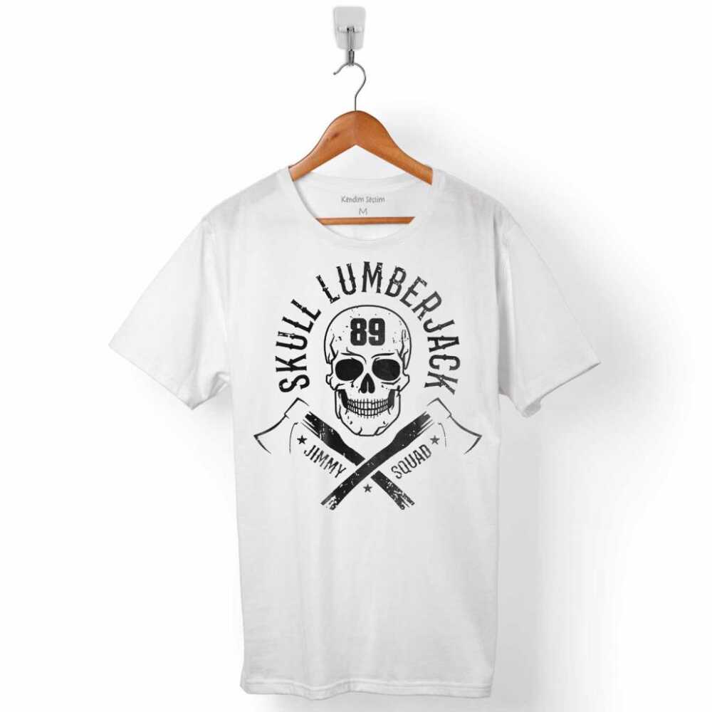 Lumberjack Balta Kuru Kafa Skeleton Erkek Tişört