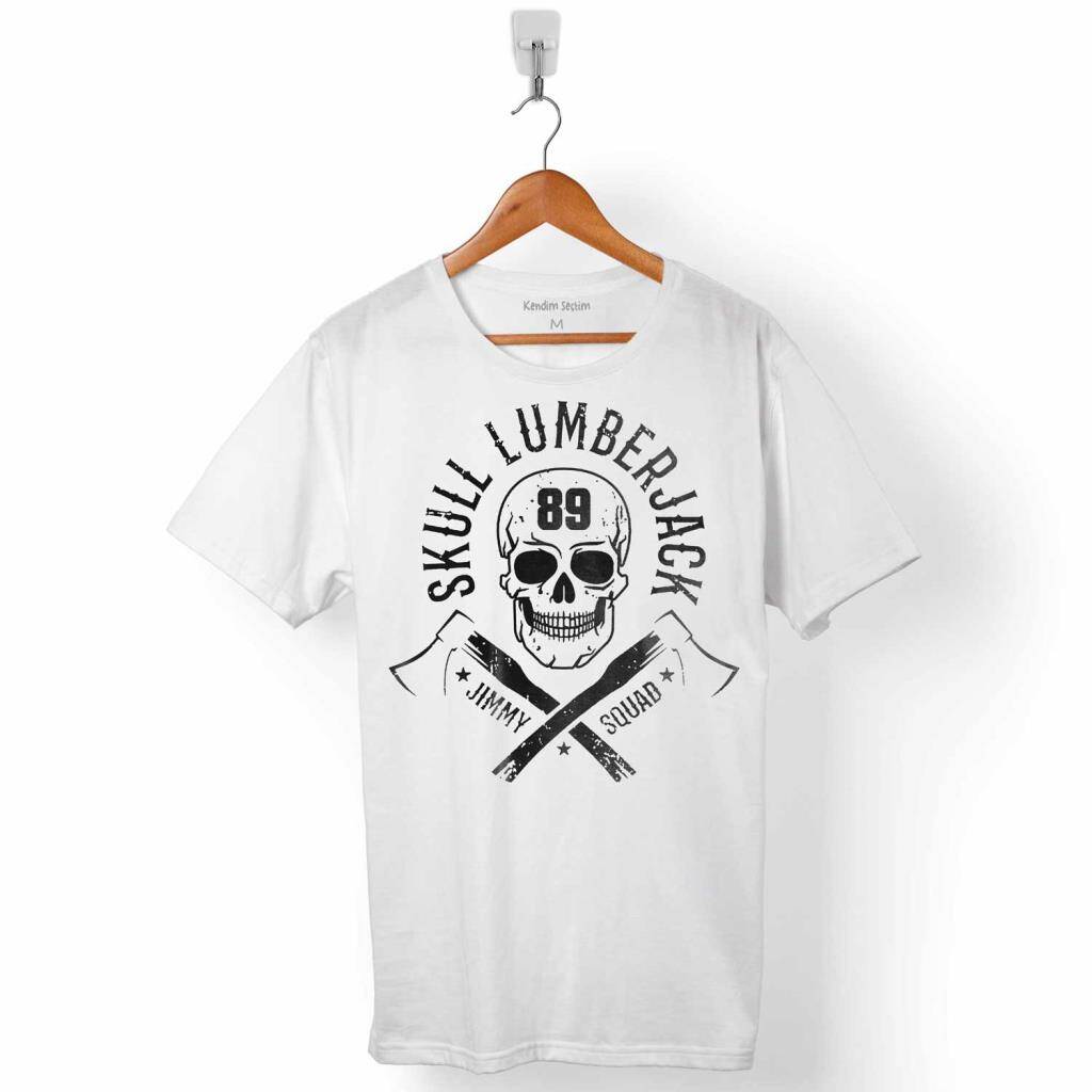 Lumberjack Balta Kuru Kafa Skeleton Erkek Tişört