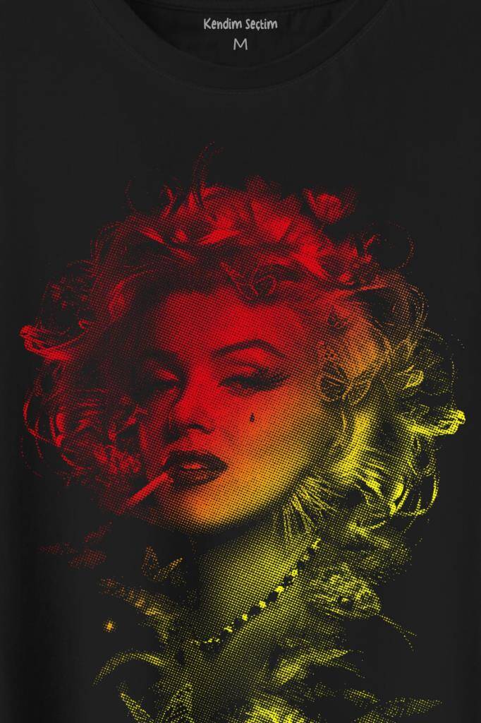 Marilyn Monroe Aptal Sarışın 60s Nostalji Film Movie Retro Baskılı Tişört Unisex (1)