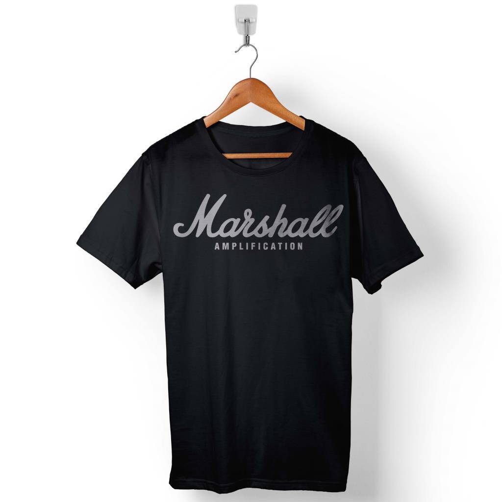 Marshall Amplification Logo Baskılı Tişört Unisex