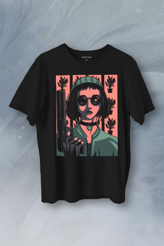 Mathilda Leon Sevginin Gücü Leon The Professional Film Retro Baskılı Tişört Unisex