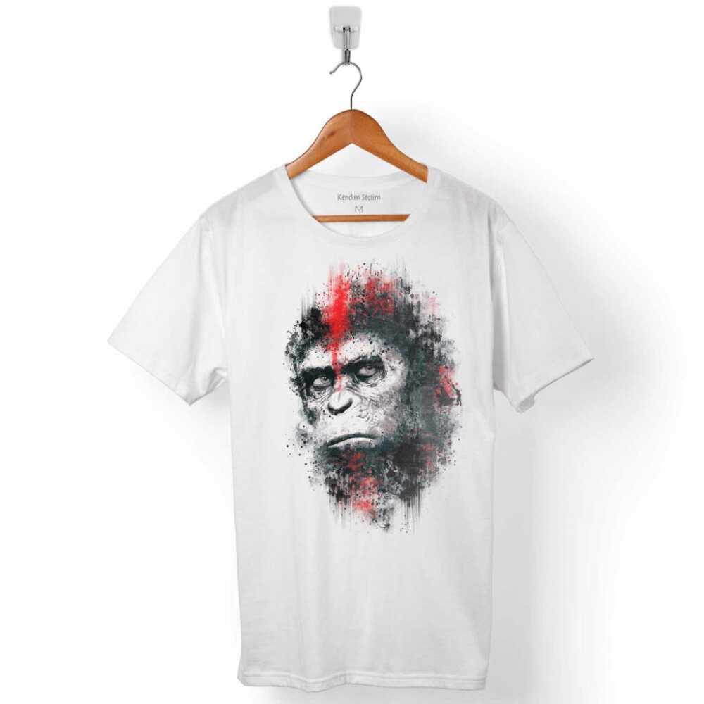 Caesar Maymunlar Cehennemi Evrim Evolution Maymun War Planet Apes Erkek Tişört