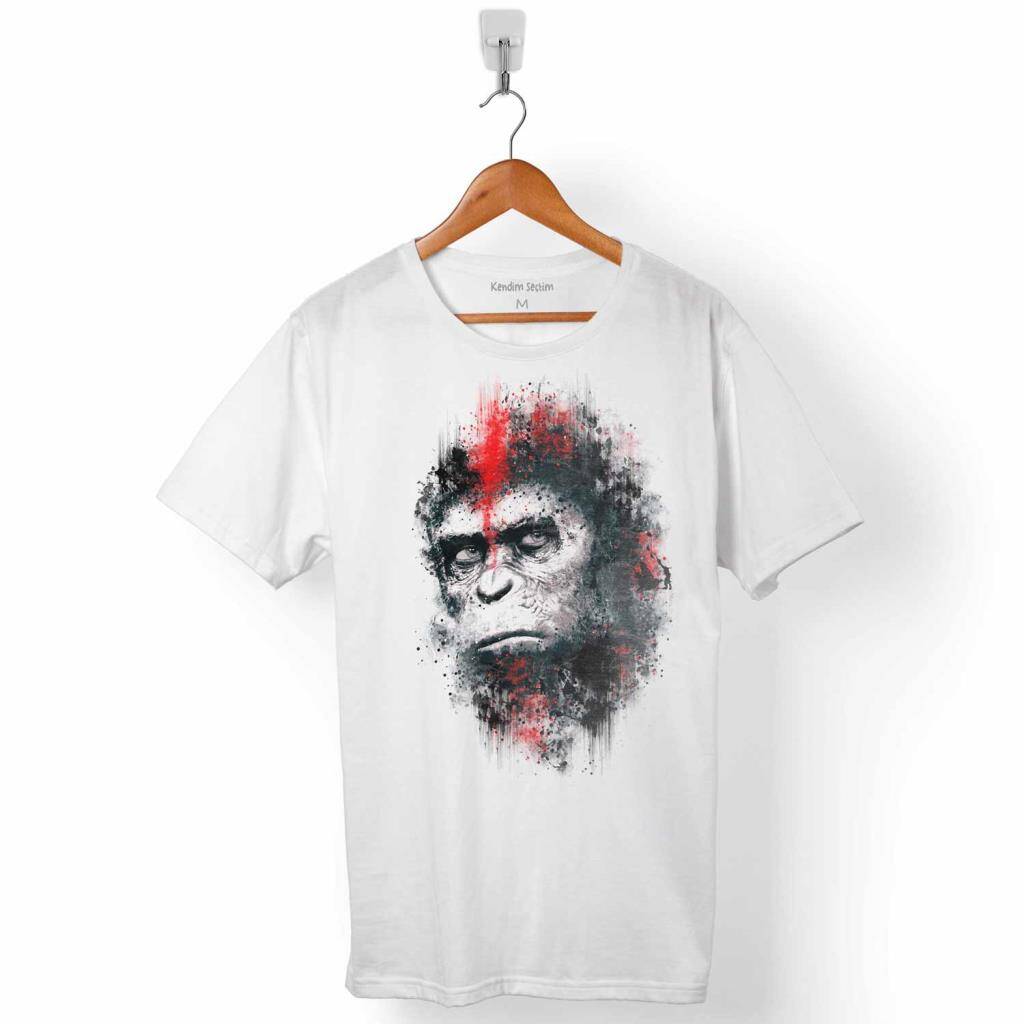 Caesar Maymunlar Cehennemi Evrim Evolution Maymun War Planet Apes Erkek Tişört
