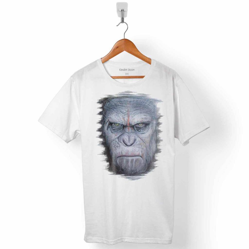 Maymunlar Cehennemi Caesar Evrim Evolution Maymun War Planet Apes Erkek Tişört