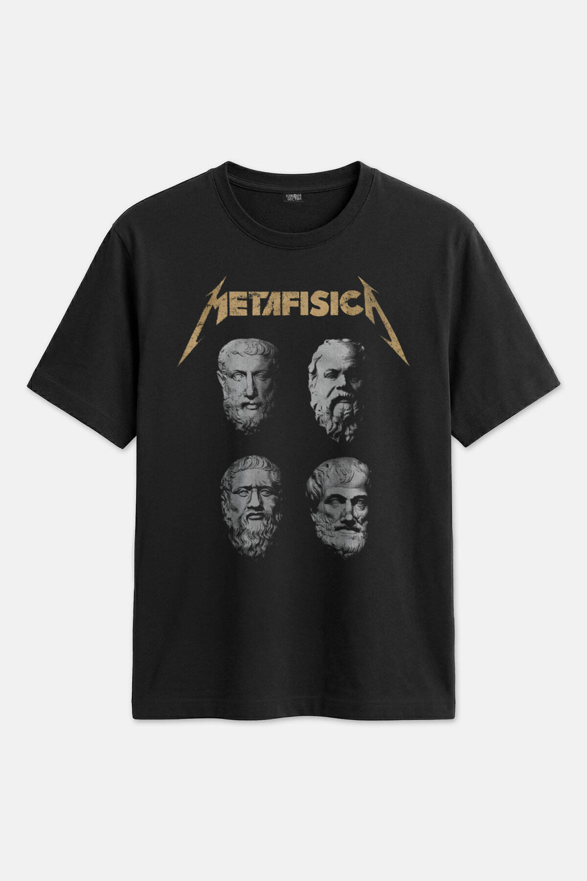 Metafisica Metallica Metafizik Felsefe Filozof Baskılı Tişört Unisex T-Shirt (1)