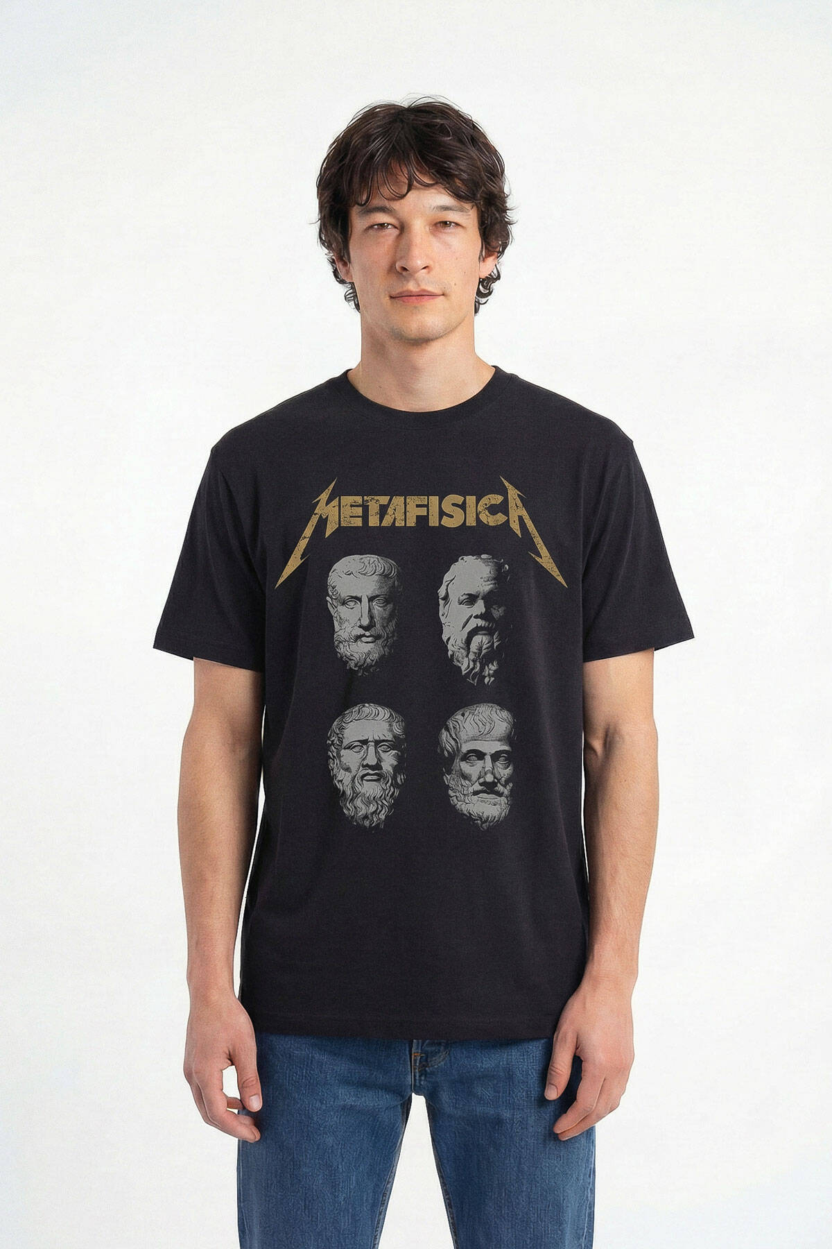 Metafisica Metallica Metafizik Felsefe Filozof Baskılı Tişört Unisex T-Shirt - 2