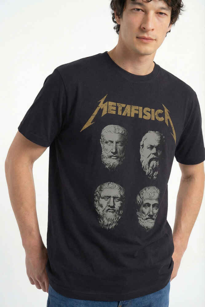 Metafisica Metafizik Felsefe Filozof Baskılı Tişört Unisex (1)