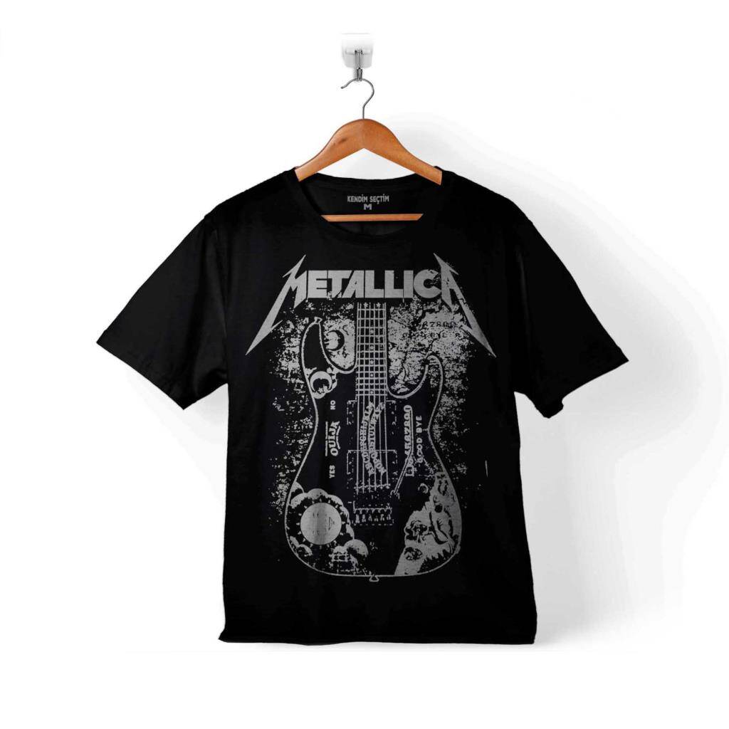 METALLİCA KİRK OUİJA BOARD GUİTAR ROCK GİTAR ÇOCUK TİŞÖRT - 1