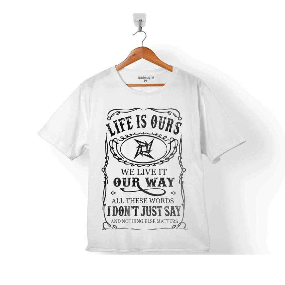 Metallica Life Is Ours We Live It Our Way Çocuk Tişört Beyaz