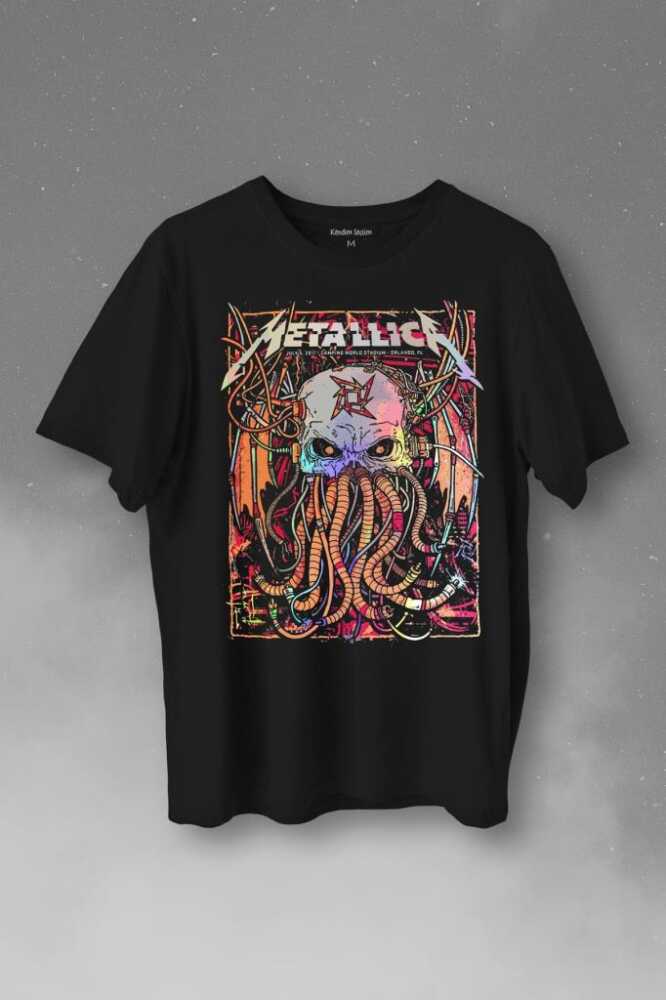 Metallica Music Poster Rock Metal Baskılı Tişört Unisex