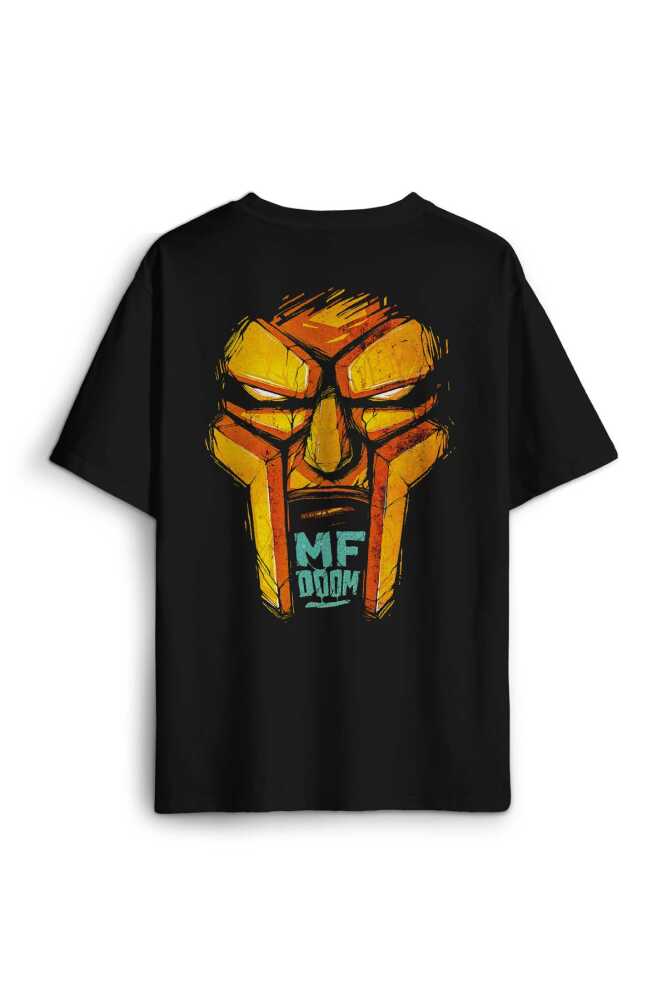 Mf Doom Hip Hop Doomsday J Dilla Rap Sırt Ön Baskılı Oversize Tişört Unisex (1)