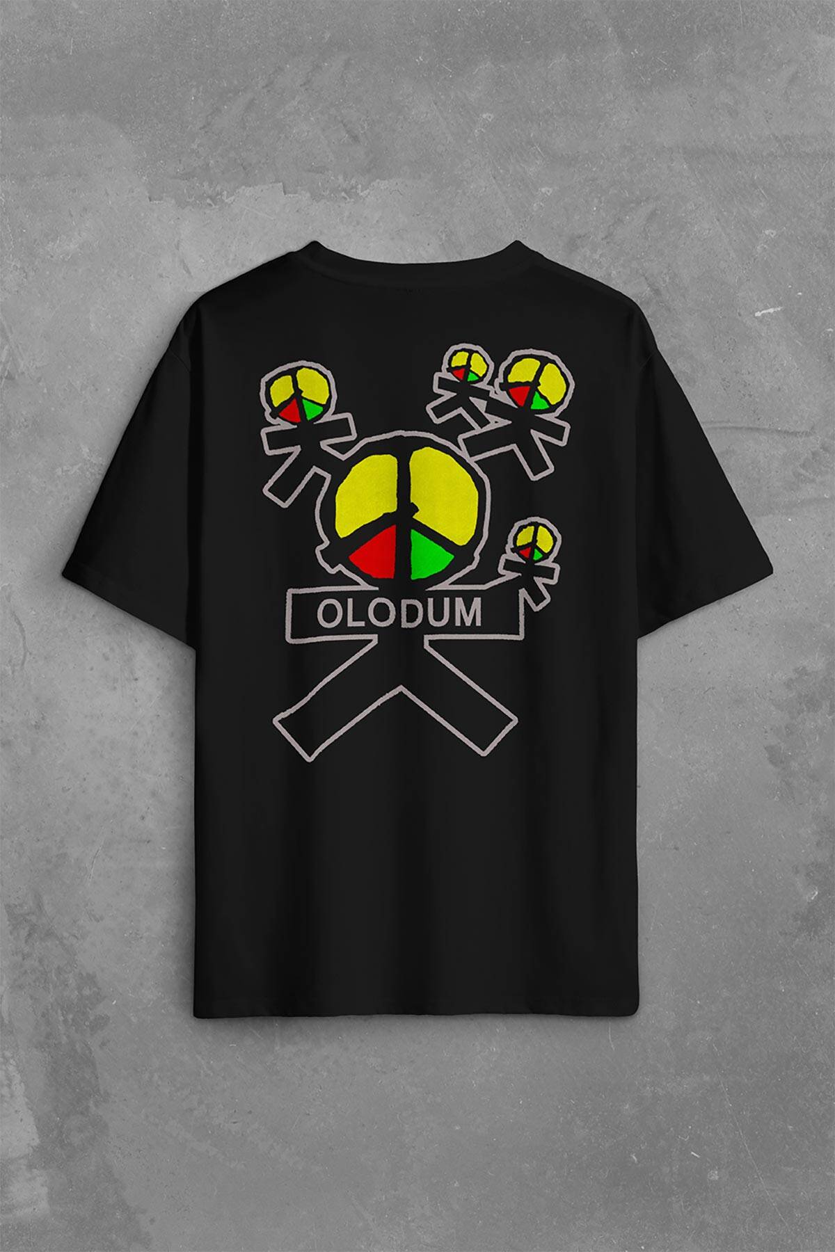 Michael Jackson Olodum They Don't Care Sırt Ön Baskılı Siyah Oversize Tişört Unisex (1)