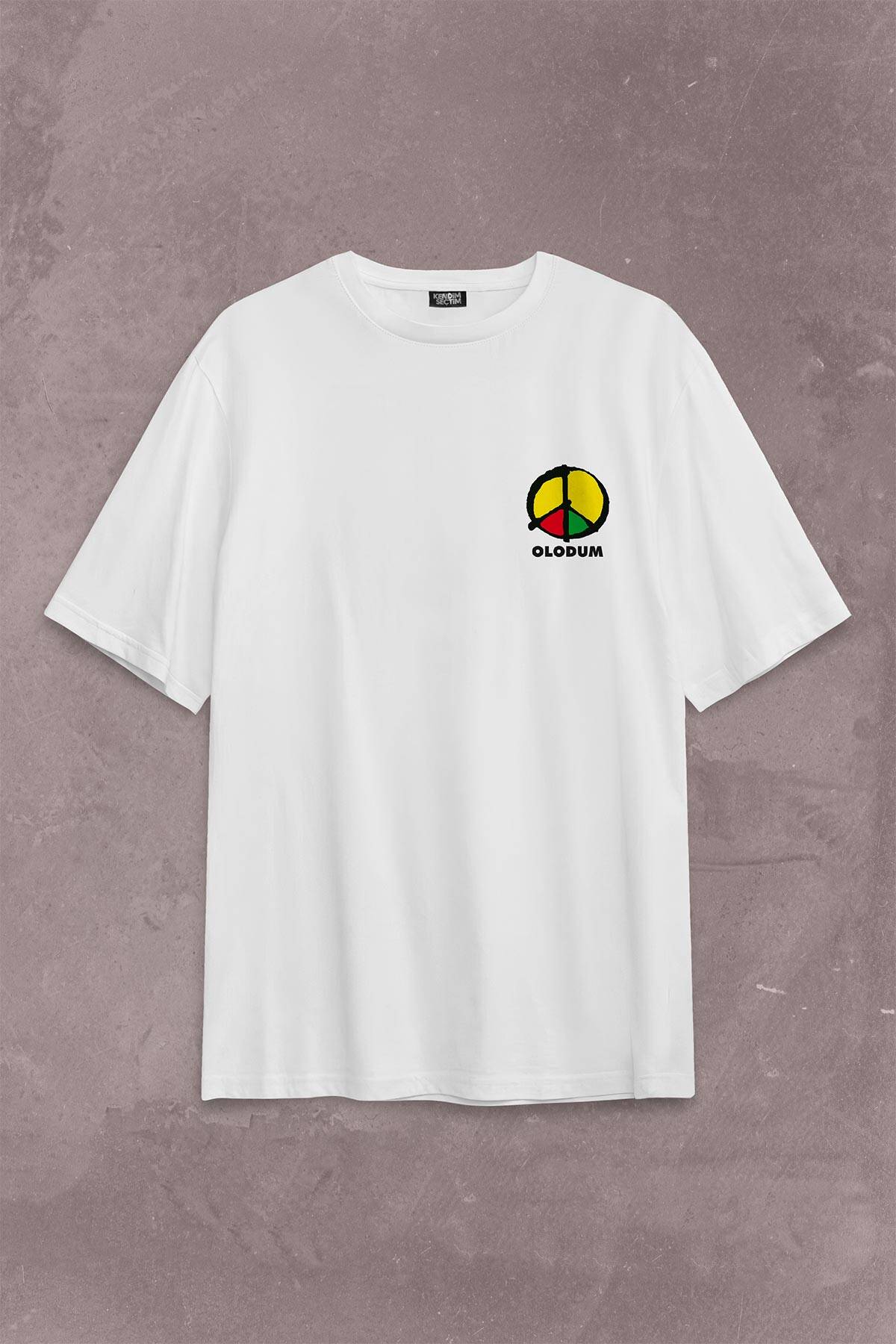 Michael Jackson Olodum They Don't Care Sırt Ön Baskılı Beyaz Oversize Tişört Unisex