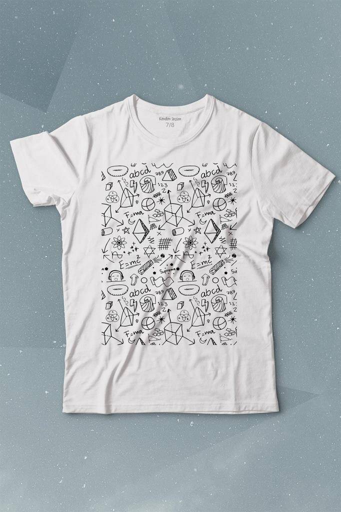 Minimal Drawing Çizim Geometrik Baskılı Çocuk Tişört