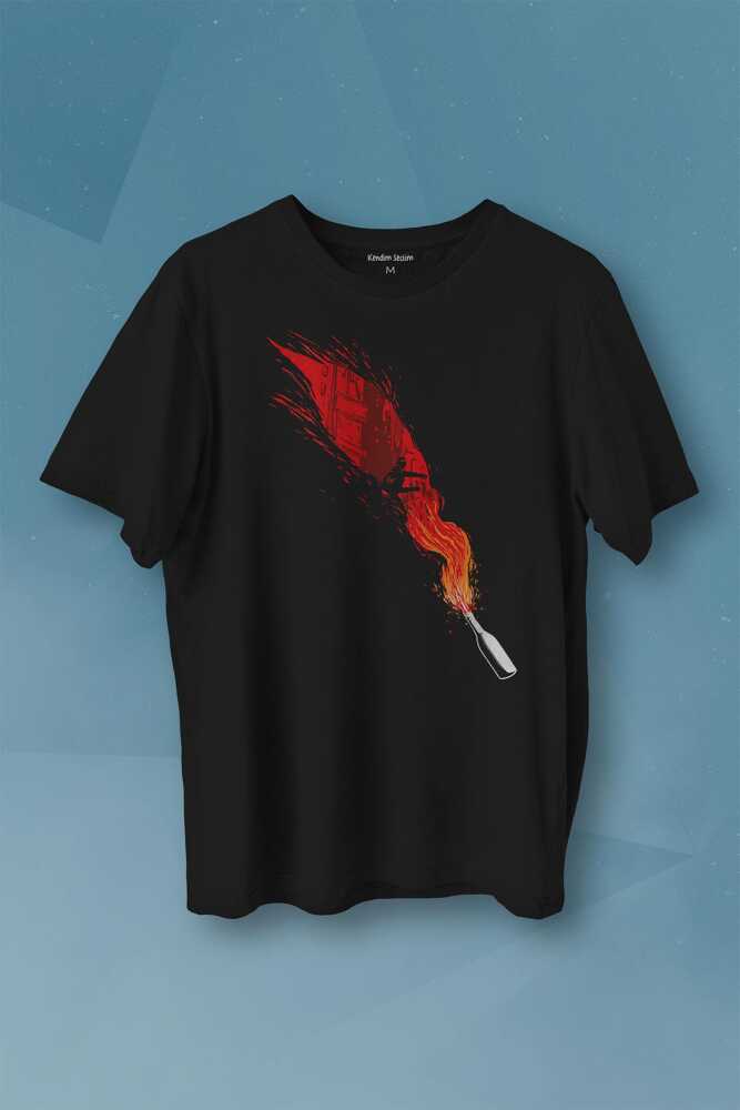 Molotov Rebel Asi Baskılı Tişört Unisex