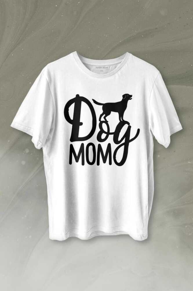 Mother Of Dog Mom Köpek Annesi Hayvansever Veteriner Mommy Baskılı Beyaz Tişört Unisex