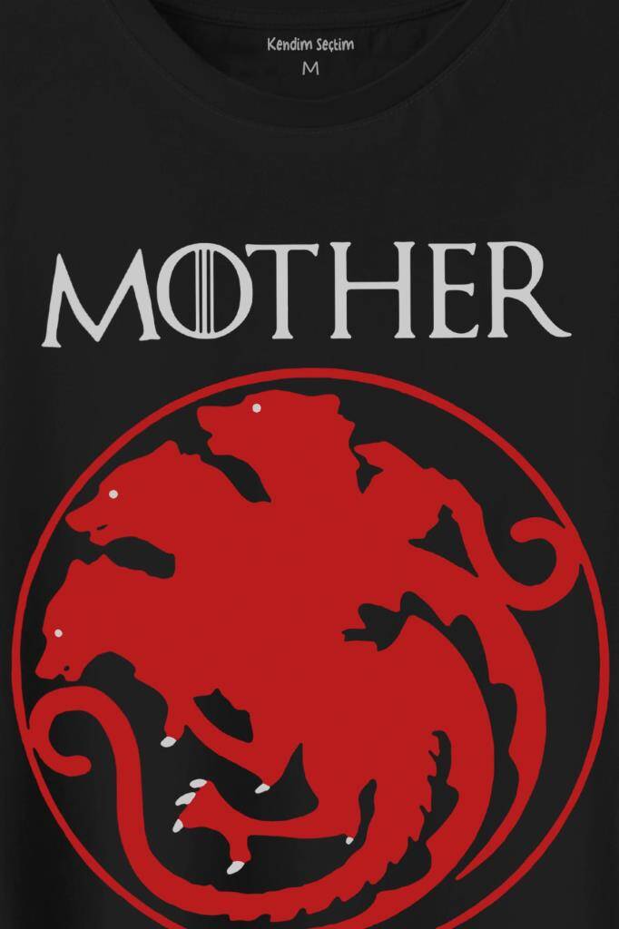Mother Of Dogs Hayvansever Köpek Annesi Baskılı Siyah Tişört Unisex (1)