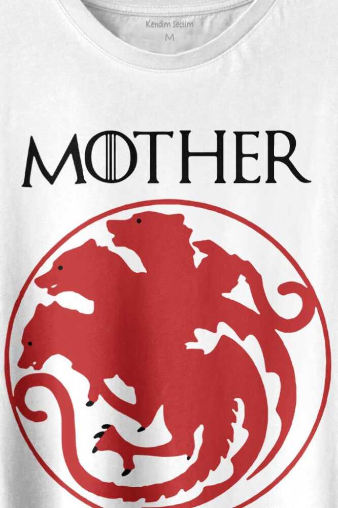 Mother Of Dogs Hayvansever Köpek Annesi Baskılı Beyaz Tişört Unisex (1)